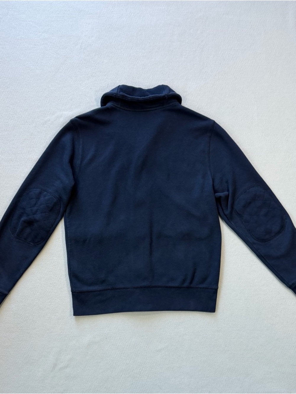 Men’s Medium Navy Button Front Cardigan Jacket Fleece Pockets - Picture 7 of 10
